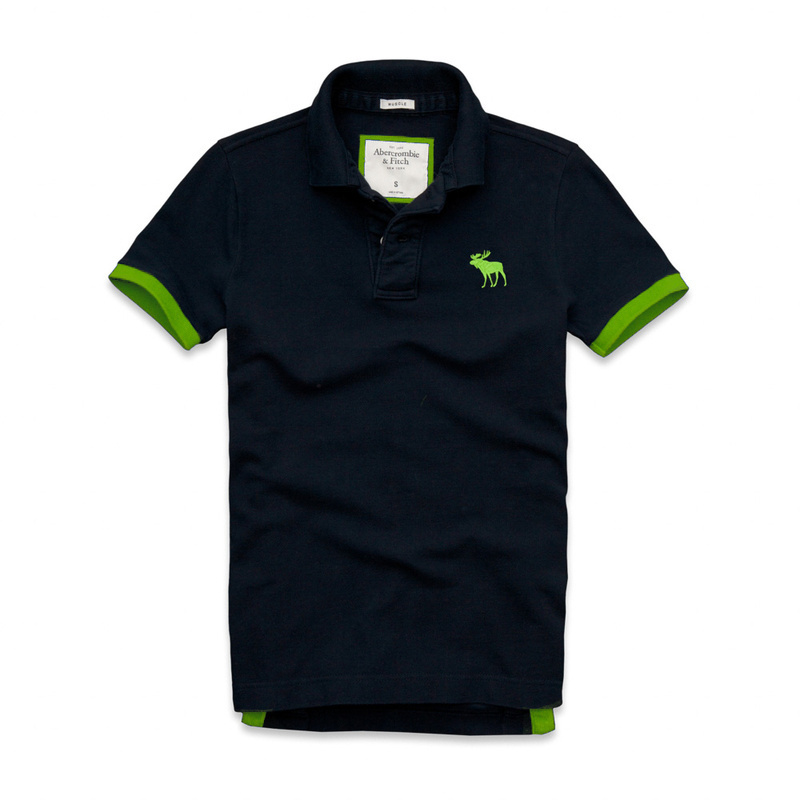 Abercrombie Fitch Hombres Polo Corto Remera AF7075